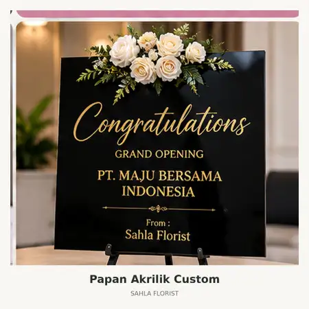 Papan Bunga Akrilik Kab Pegunungan Bintang